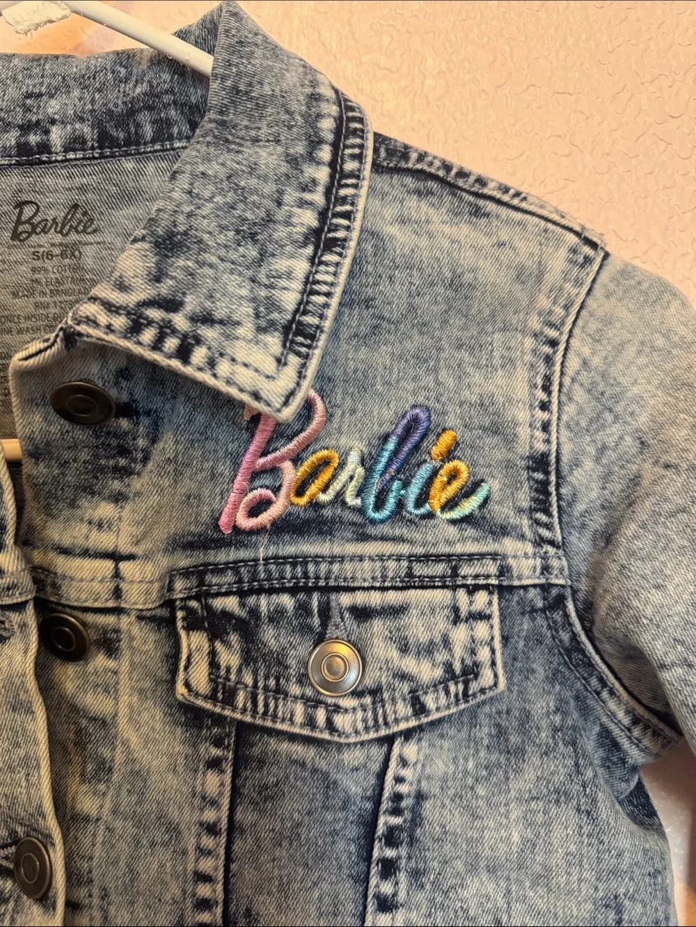 Barbie Jean Jacket - Acid Wash Blue Denim